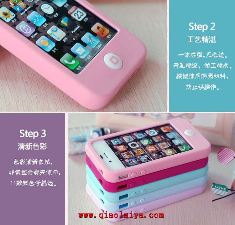 5s iPhone pur rose coque de téléphones mobiles personnalisés 5 d'Apple silicone étui de téléphone