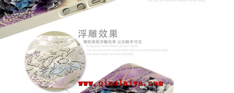 Pomme iphone5/5s 3D relief étui de téléphone dépoli housse de protection