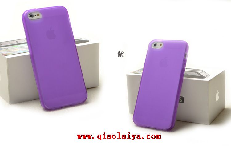 Silicone coque manchon de protection de l'iPhone 5 d'Apple transparent violet