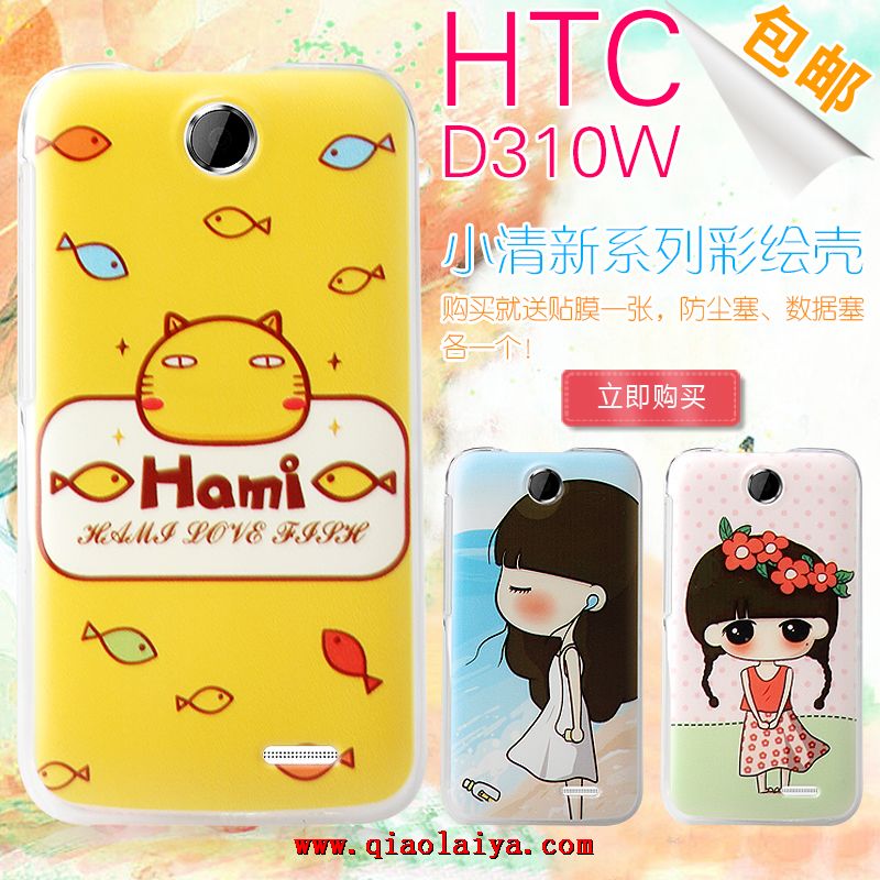 HTC Desire 310 coque de protection frais peint D310W belle douille de protection