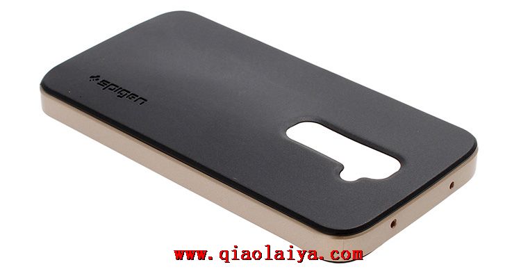 LG G2 cadre doré coque protectrice D802 téléphone mobile shell noir