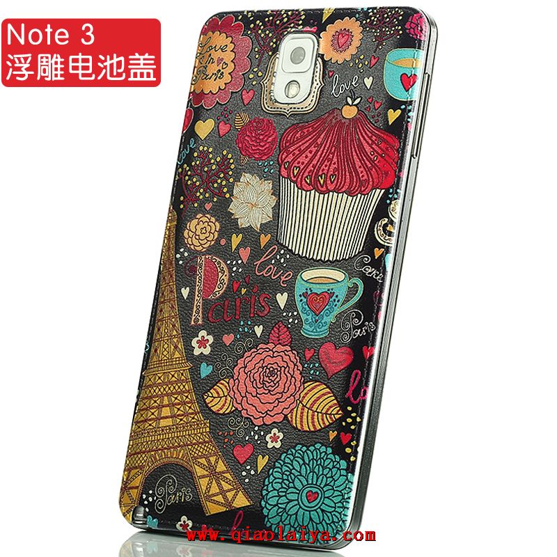Samsung Galaxy Note 3 téléphone mince coque tactile SM-N9005 sexy gaufrée étui protecteur