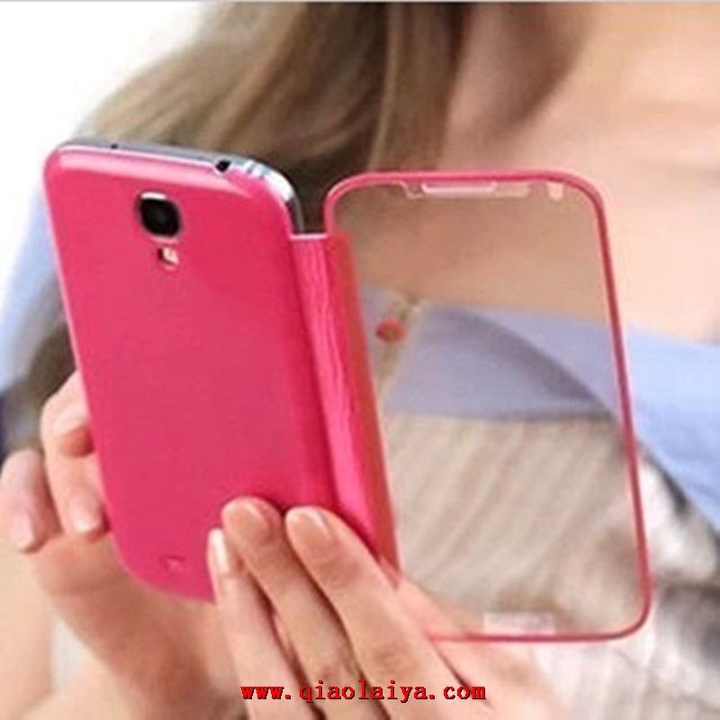 Samsung Galaxy S4 rose avant transparente ultra-mince téléphone mobile shell étui