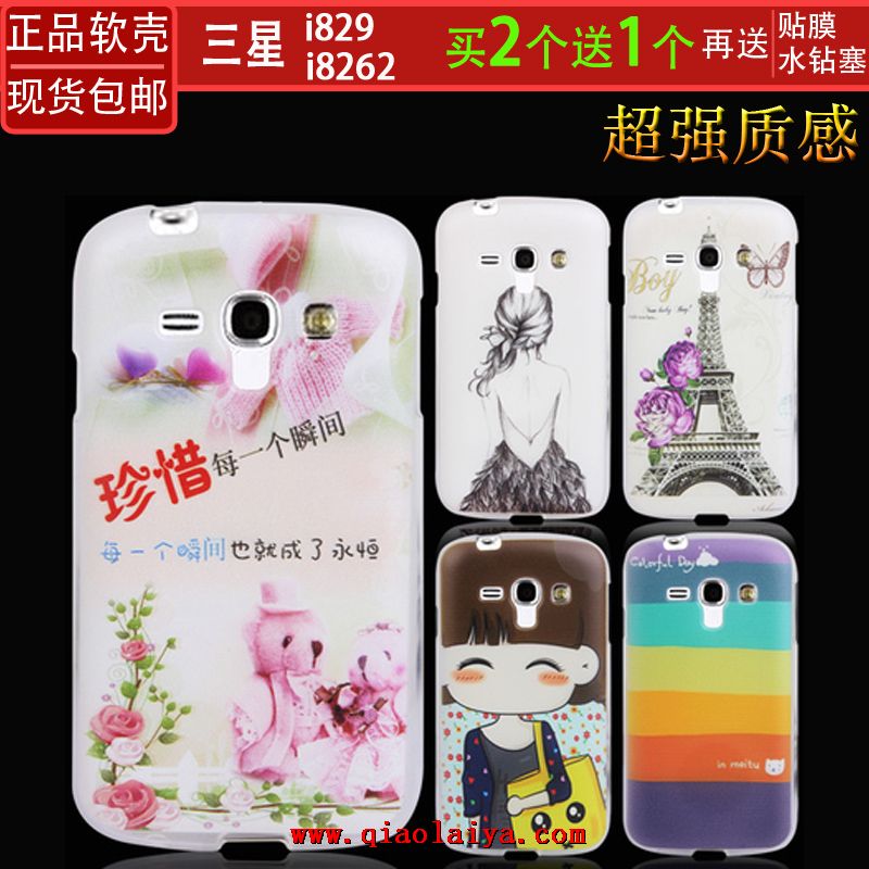 Samsung i829 téléphone mobile coque i8262 peint ensembles Galaxy Core Dous téléphone i8262 mobile coque