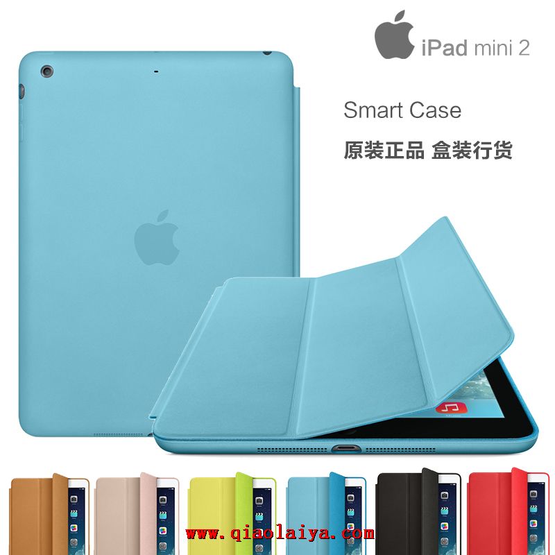 iPad Mini 2 en cuir mat bleu manchon de protection iPad Mini Retina coque de protection noire