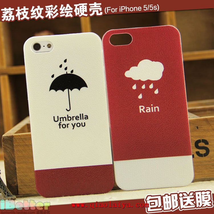 iPhone 5S transparent coque ultra-mince téléphone portable protection contre les intempéries de dessin animé de douille