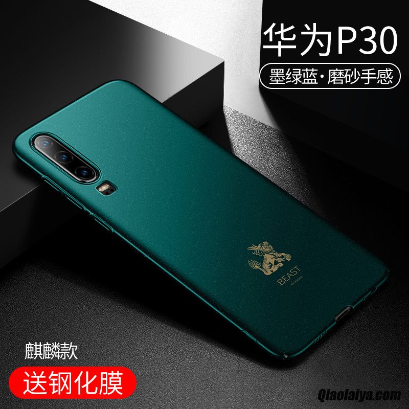 Coque Cuir Huawei P30 Silicone, Coque Pour Huawei P30, Housse Coque Téléphone Portable Jaune Vert