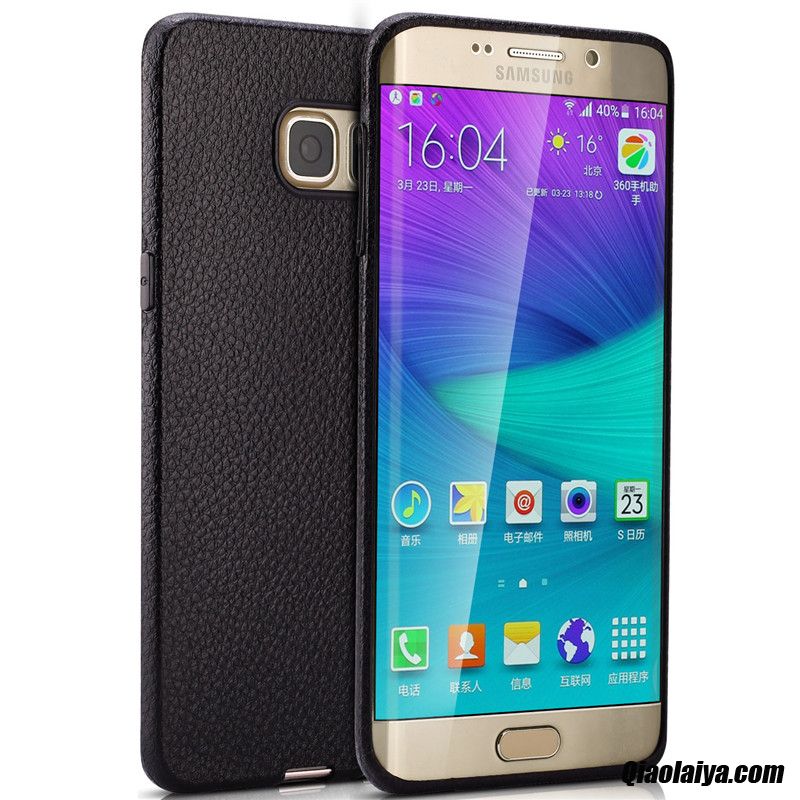 Coque Galaxy S6 Edge Vert, Coque Pour Samsung Galaxy S6 Edge Soldes, Etui Coques De Telephone Personnalisable Noir