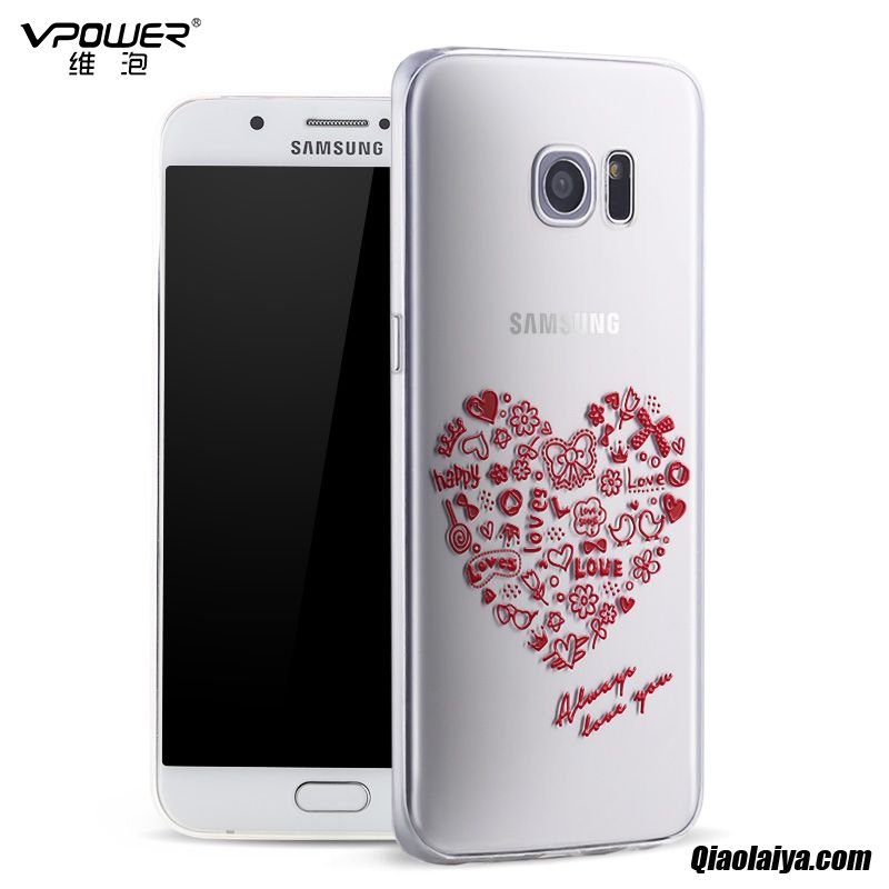 Coque Portable Samsung Galaxy S7 Edge Mat, Coque Pour Samsung Galaxy S7 Edge Pas Cher, Coque Pour Portable Corail