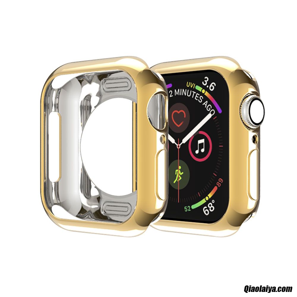 Coque Pour Apple Watch Series 3 Pas Cher, Etui Apple Watch Series 3 Apple Noble Étui En Cuir, Téléphones Mobiles Jaune Vert