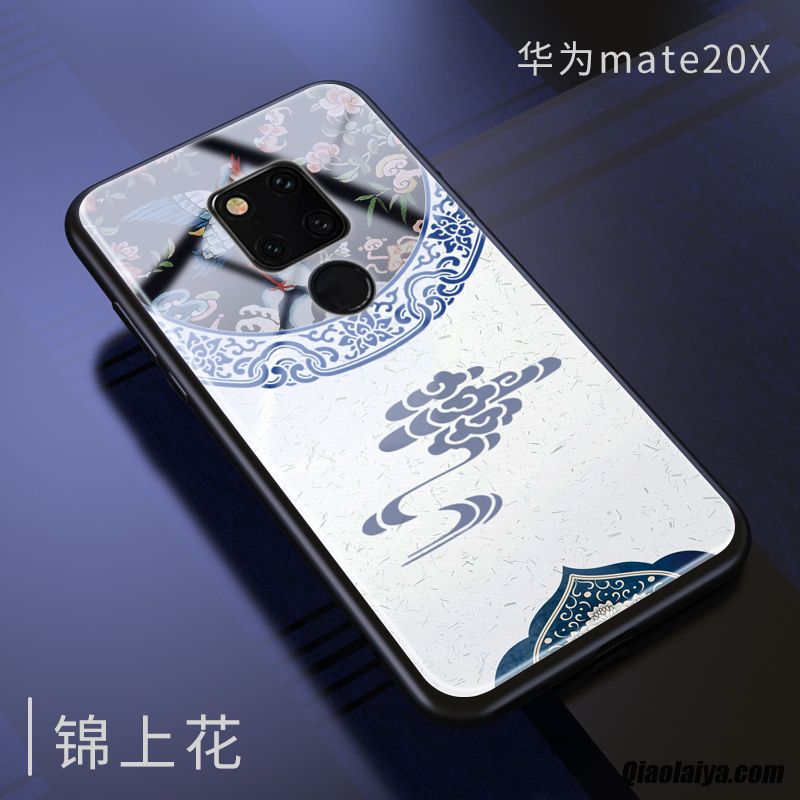 Coque Pour Huawei Mate 20 X En Ligne, Coque De Protection Huawei Mate 20 X Coquille Net, Housse Coque Animal Kaki
