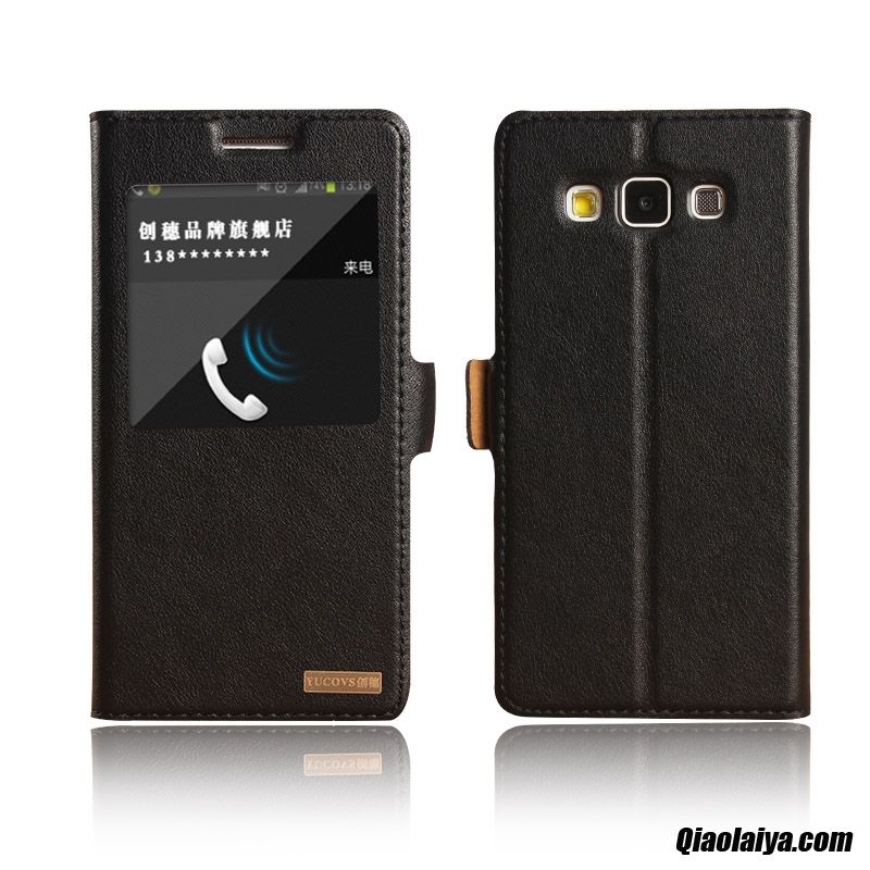 Coque Smartphone Samsung Galaxy A5 Noir Crocodile, Coque Pour Samsung Galaxy A5 Soldes, Etui Magasin De Coque Azur
