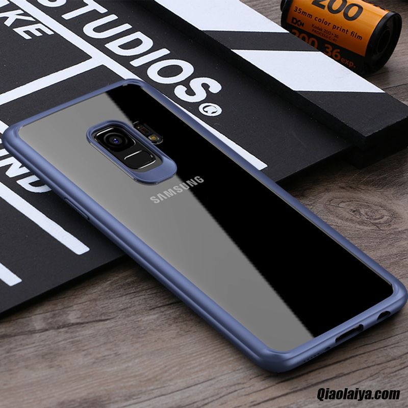 Etui Accessoires Mobile Noir, Coque Pour Samsung Galaxy S9+ Pas Cher, Pochette Pour Samsung Galaxy S9+ Peau De Vache