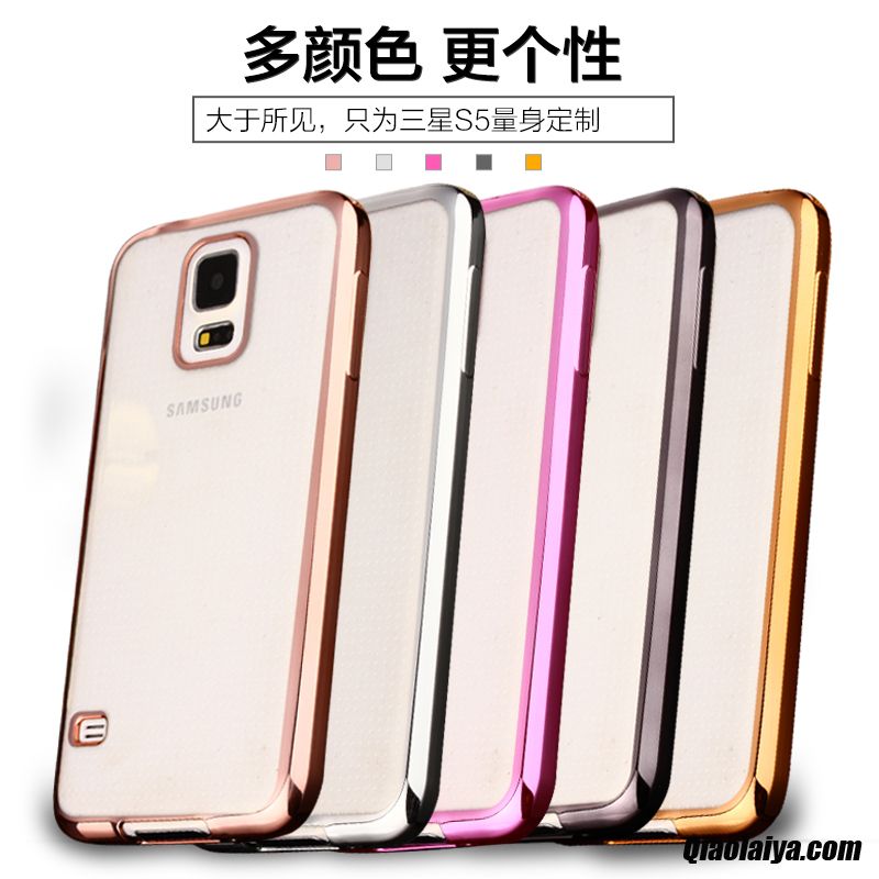 Etui Coque Portable Personnalisé Sarcelle, Coque Pour Samsung Galaxy S5, Protection Téléphone Samsung Galaxy S5 Silicone