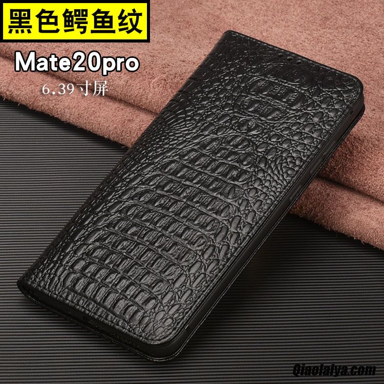 Etui Coque Pour Smartphone Bordeaux, Coque Pour Huawei Mate 20 Pro, Protege Telephone Huawei Mate 20 Pro Cuir