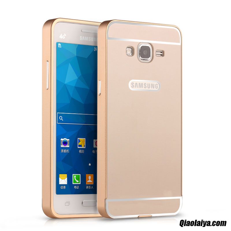 Etui Coques Téléphone Portable Or, Coque Pour Samsung Galaxy Grand Prime, Housse Samsung Grand Prime Cuir Et Autres Matériaux