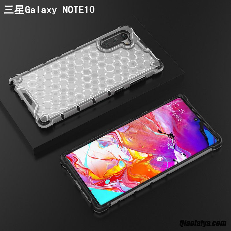 Etui Protection Samsung Galaxy Note 10 Plastique, Housse Vente Portable Gris, Coque Pour Samsung Galaxy Note 10