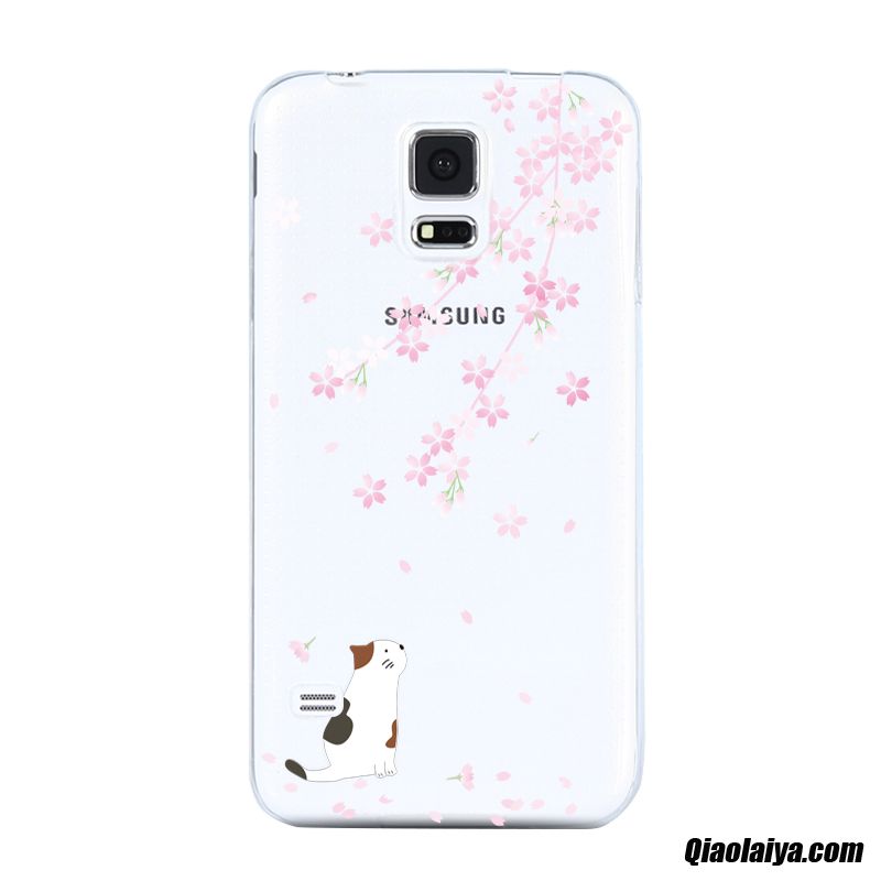 Housse Portables Pas Chers Rouge, Coque Pour Samsung Galaxy S5 Pas Cher, Etui Galaxy S5 Cuir Rose