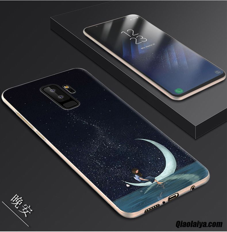 Protection Mobile Samsung Galaxy S9+ Housse En Cuir De Luxe, Coque Pour Samsung Galaxy S9+, Etui Téléphone Mobile Pas Cher Or