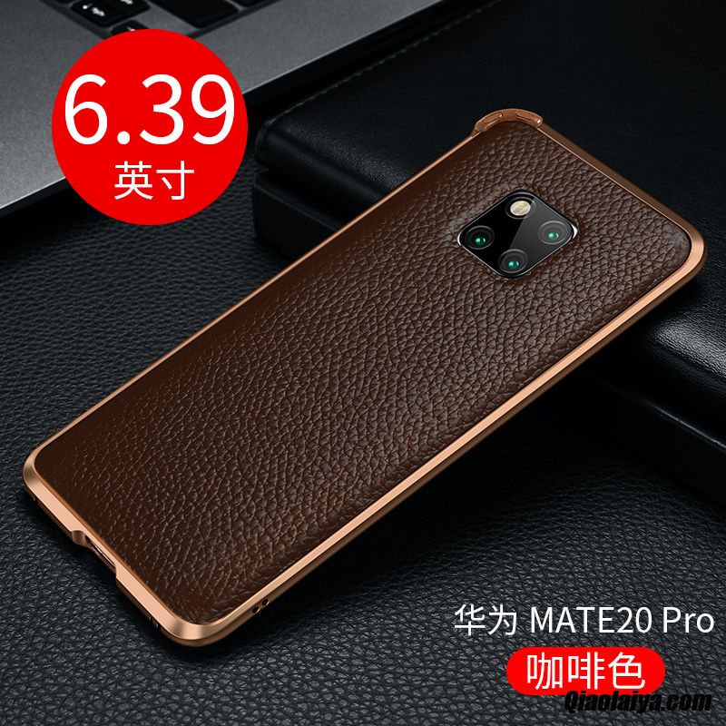 Protège Téléphone Huawei Mate 20 Pro Cuir Et Autres Matériaux, Etui Coques De Téléphone Blanc, Coque Pour Huawei Mate 20 Pro Soldes