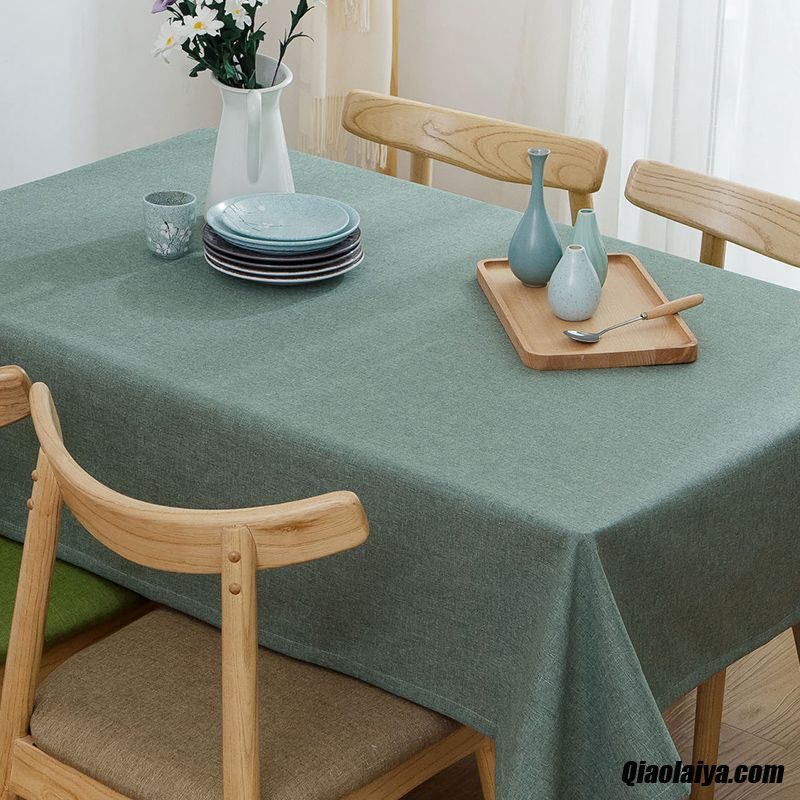 Textile De Maison Artistique Maison Nappe De Table Rectangle Tissu Turquoise Pas Cher