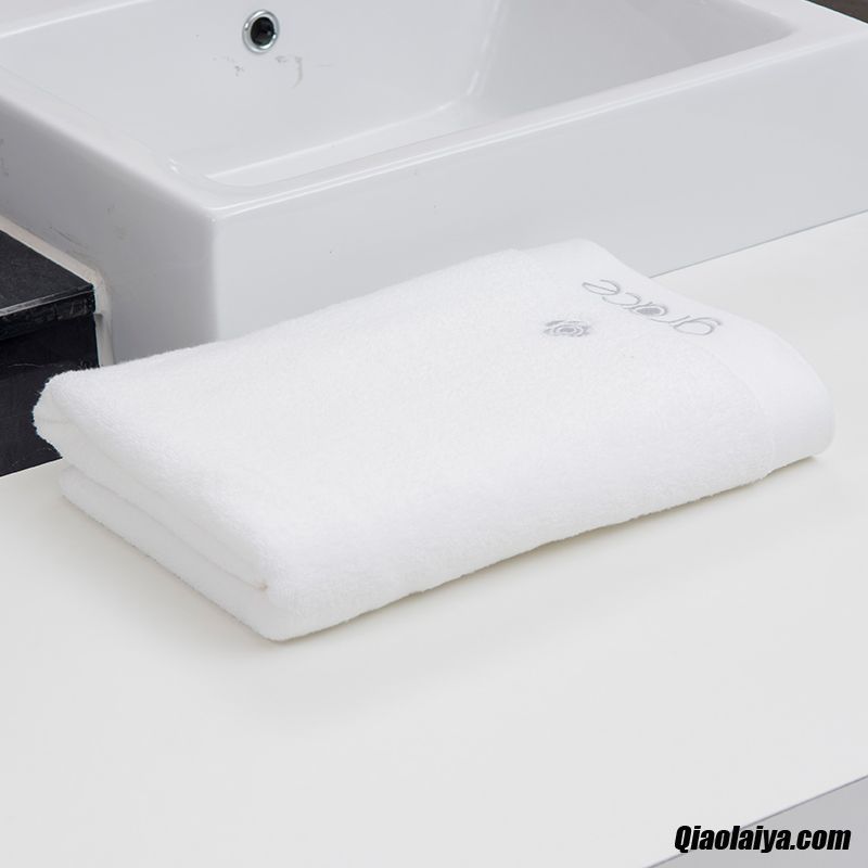 Textile De Maison Confortable Serviettes De Bain Blanc Coton Gros Seashell
