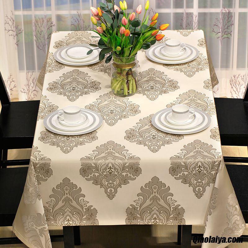 Textile De Maison Un Hôtel Jacquard Table À Manger Rectangle Tissu Palegoldenrod Pas Cher