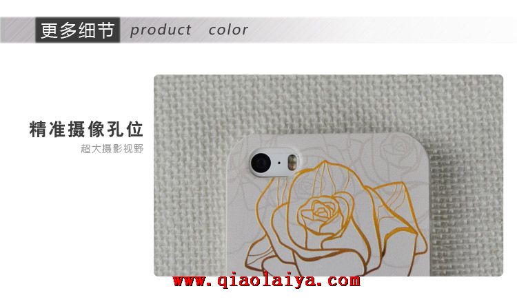Apple coque peints iPhone 5/5s téléphone housse de protection roses givrées