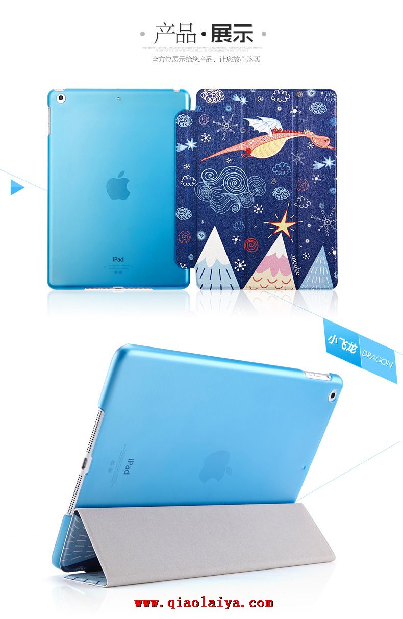 Apple iPad Air beau cas en cuir mince Coque de protection Graffiti