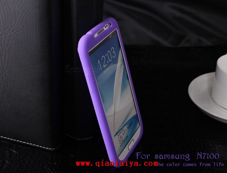 Galaxy Note 2 Coque de protection globale Samsung N7100 ensembles d'ensembles Housse en Silicone