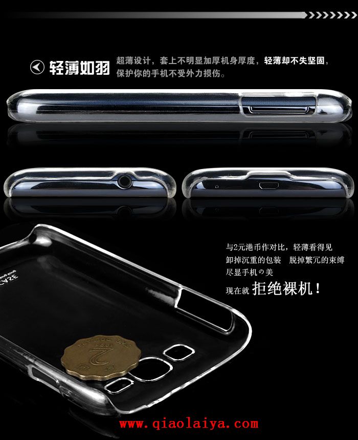 Galaxy base Dous coque lumineux superbe Coque de protection invisible transparent Samsung I8262 coque