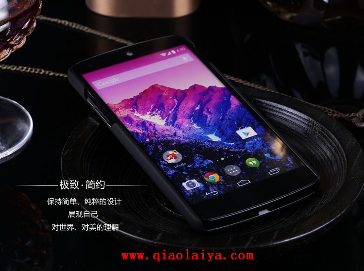 Google Nexus 5 ultra-mince coque téléphone en métal anti-empreintes digitales LG E980 housse de protection portable personnalisé rouge