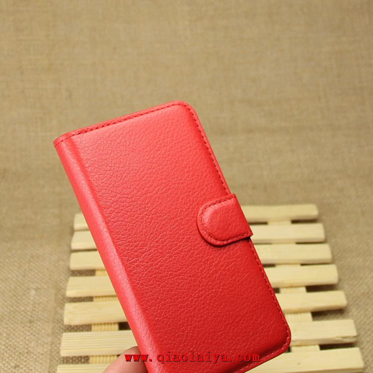 HTC Desire 310 téléphone à clapet coque support de gaine de protection D310W cuir rouge cas de téléphone portable