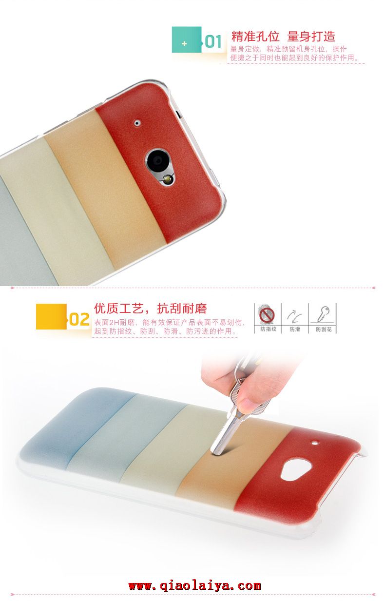 HTC Desire 601 amour coque 619d rouge peint housse de protection