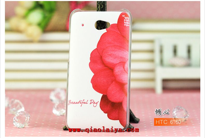HTC Desire 601 coque en silicone transparent arrière peinte