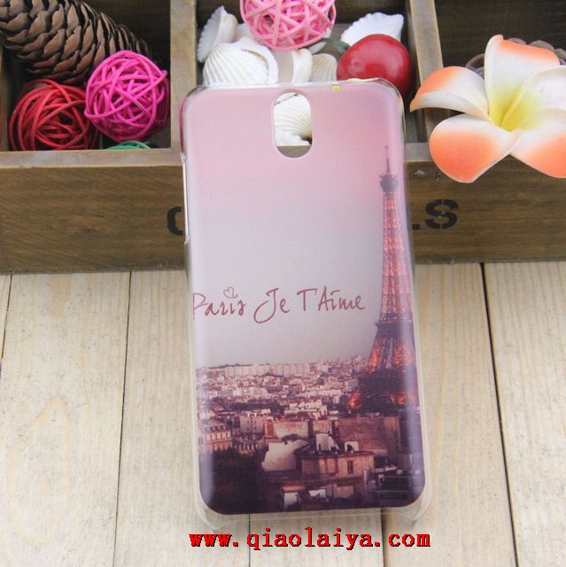 HTC Desire 610 pêche rose étui transparent en silicone Non-traditionnels portable coque fond