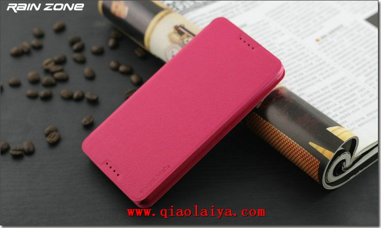 HTC Desire 816 blanc housse de portable Étui en cuir rose