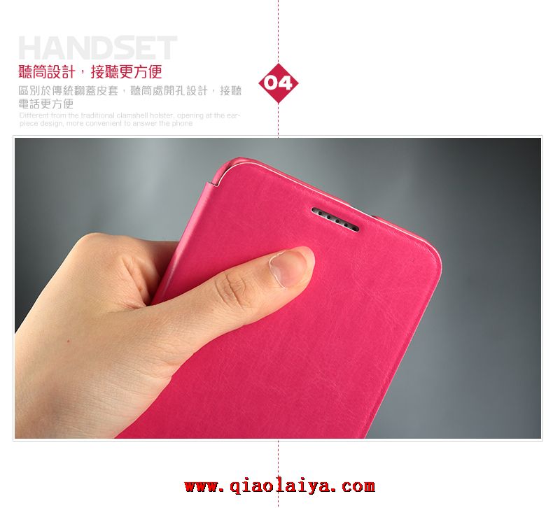 HTC Desire 816 étui en cuir rouge Coque portable