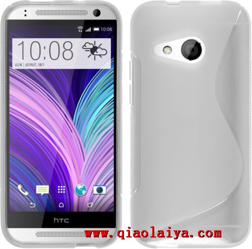 HTC ONE M8 Mini 2 noir téléphone shell portable Etui en silicone personnalisé