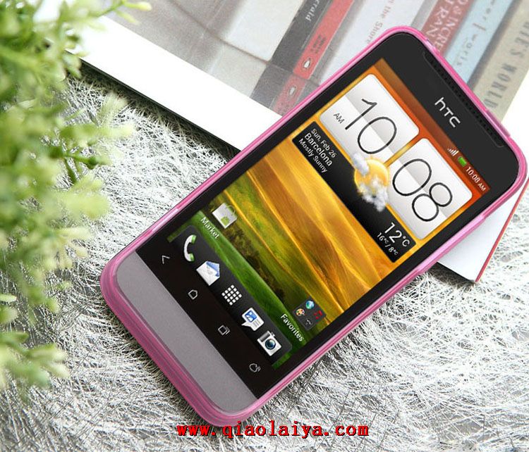 HTC ONE V coque du mobile étui T320e gris coquille de protection téléphone portable des ensembles pourpres
