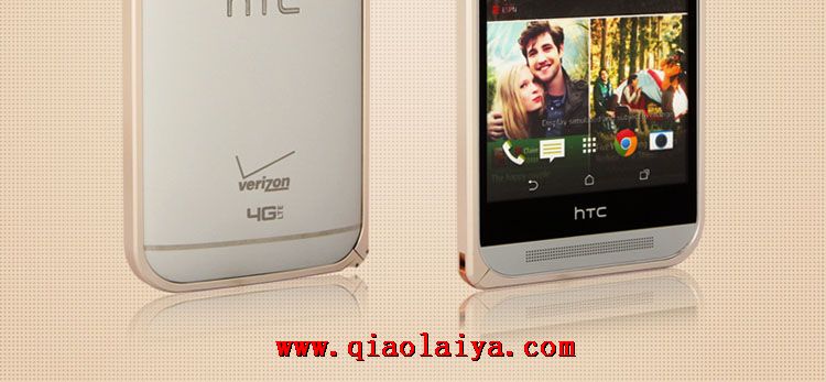 HTC One M8 coque portable ultra-mince en métal cadre métallique Or de coquille de téléphone