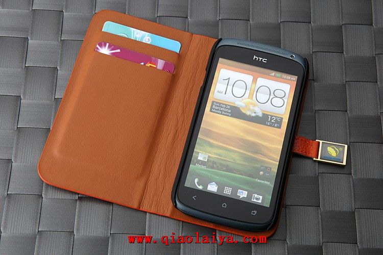 HTC One S matérielles en cuir téléphonie mobile des ensembles Z560E téléphone mobile coque protectrice marron