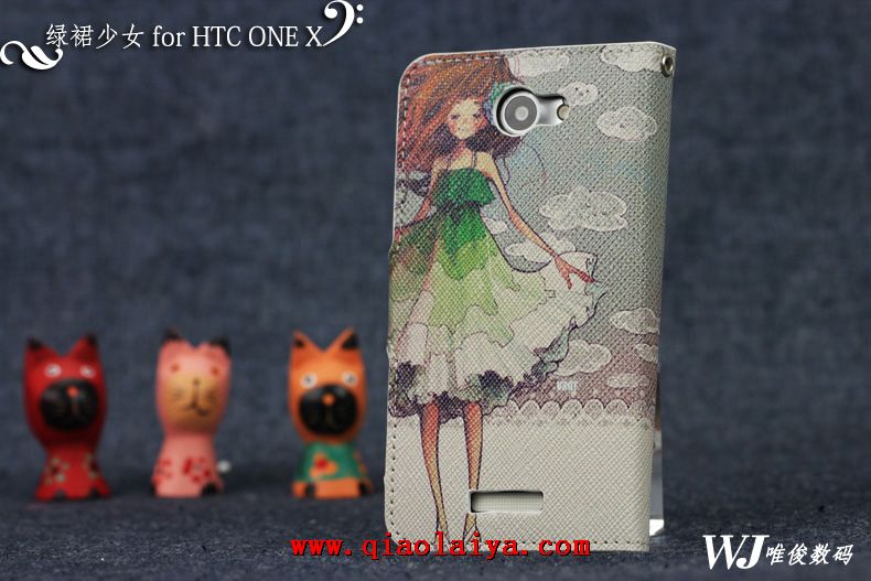 HTC One X coque du mobile cuir haut de gamme Cuir de grain de qualité cas de téléphone portable
