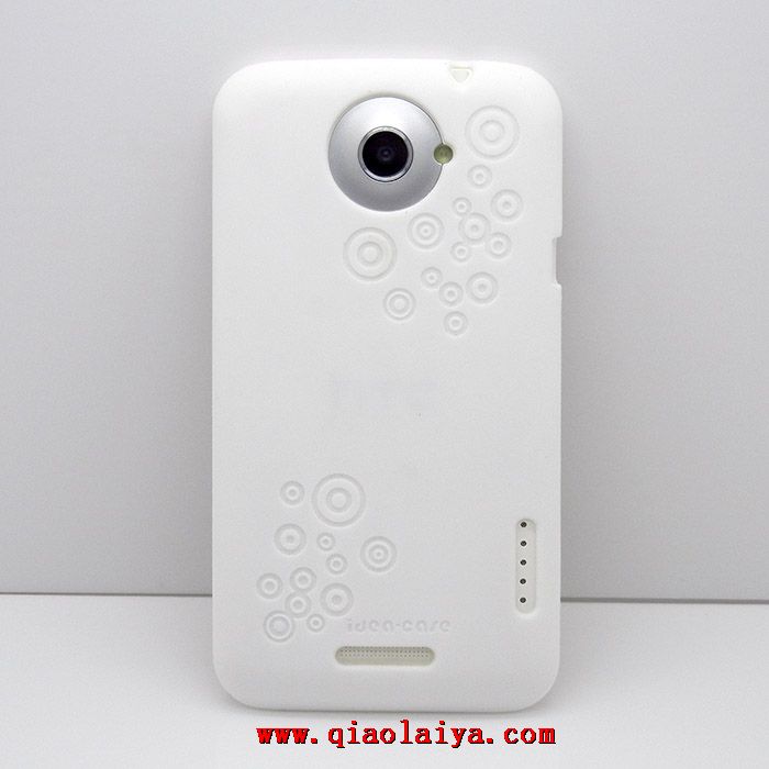 HTC One X ensembles vert des caisse de silicone de téléphonie mobile S720e coque du monochrome rose pluie