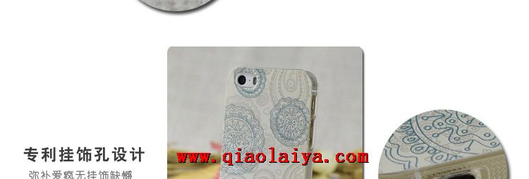 Housse classique de l'iPhone 5/5s reliefs enveloppe de coque de protection peintes