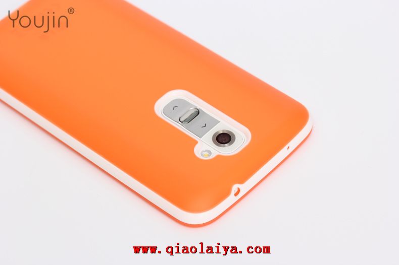 LG G2 dur coque protectrice rose D802 étui transparent en silicone