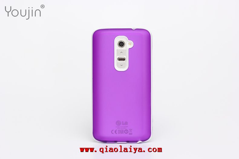 LG G2 dur coque protectrice rose D802 étui transparent en silicone