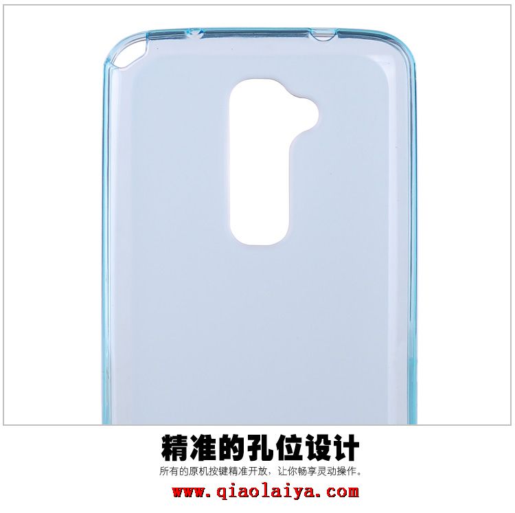 LG G2 étui en silicone transparent D802 dépoli téléphone coque