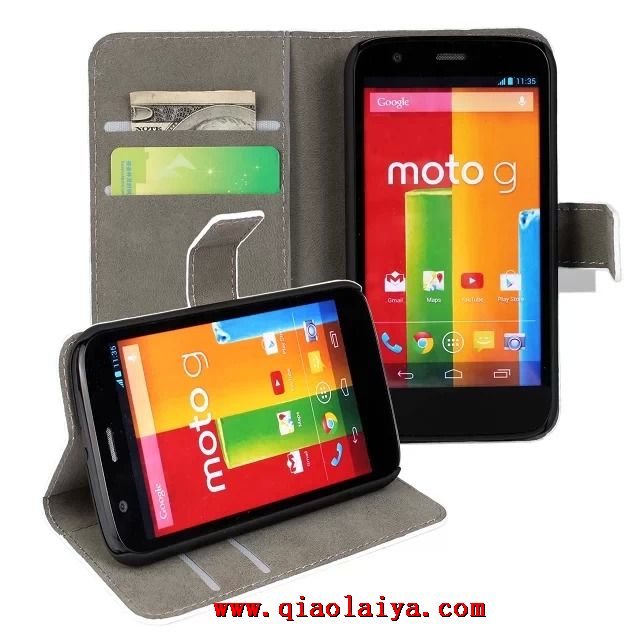 Moto G peint imprimé modèle de carte porte-monnaie en cuir Motorola Coque de protection