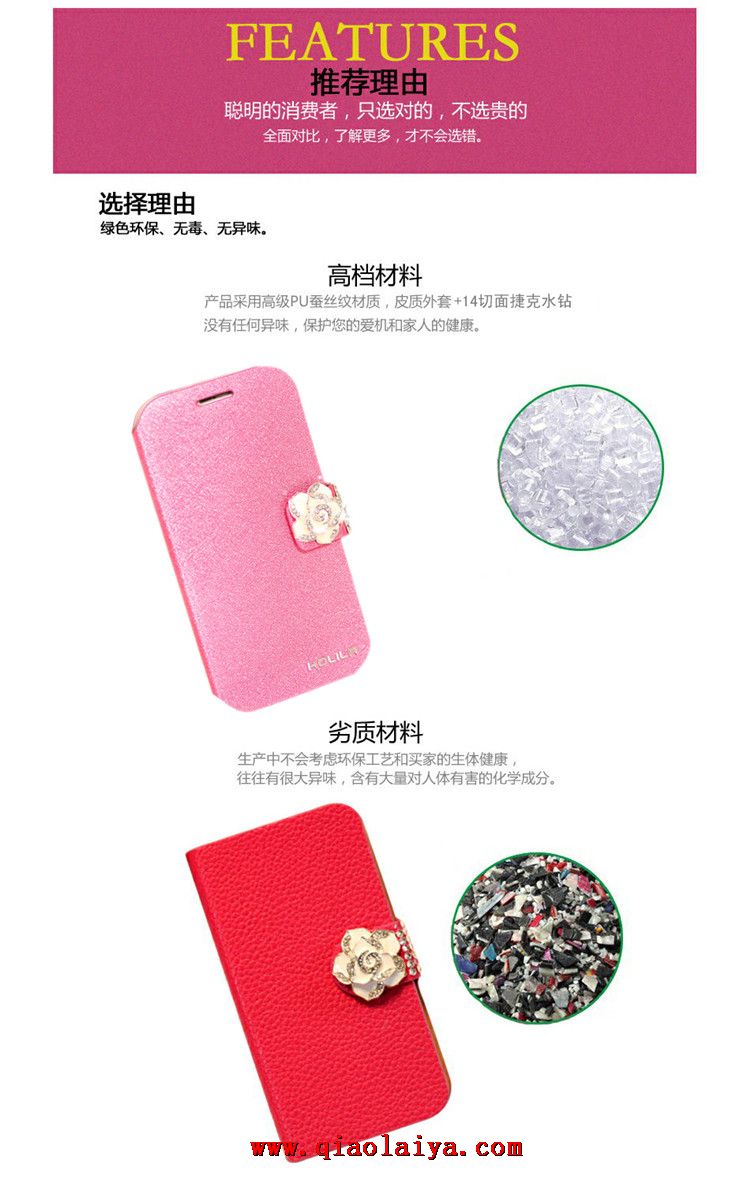 Samsung GT-I9150 portable rose étui Galaxy Mega 5.8 strass sexy coque de protection